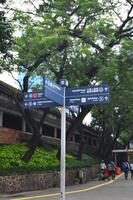 View of the city of Jakarta Street sign photo