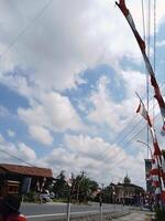 Beautiful view of the blue sky photo
