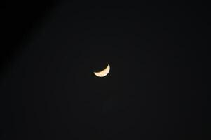 The photo of the crescent moon