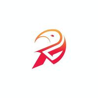 Letter RG combined with Bird eyes icon design vector
