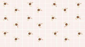 Boho small flowers pattern background, neutral color, for textile, fabric, wallpaper vector