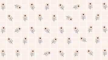 Boho small flowers pattern background, neutral color, for textile, fabric, wallpaper vector