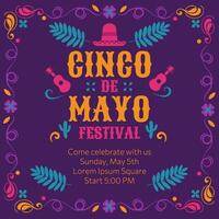 Cinco de Mayo Party Feed Post template