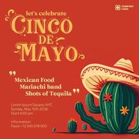 Cinco de Mayo Illustration Theme Feed Post template