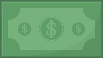 Simple dollar bank note, currency illustration vector