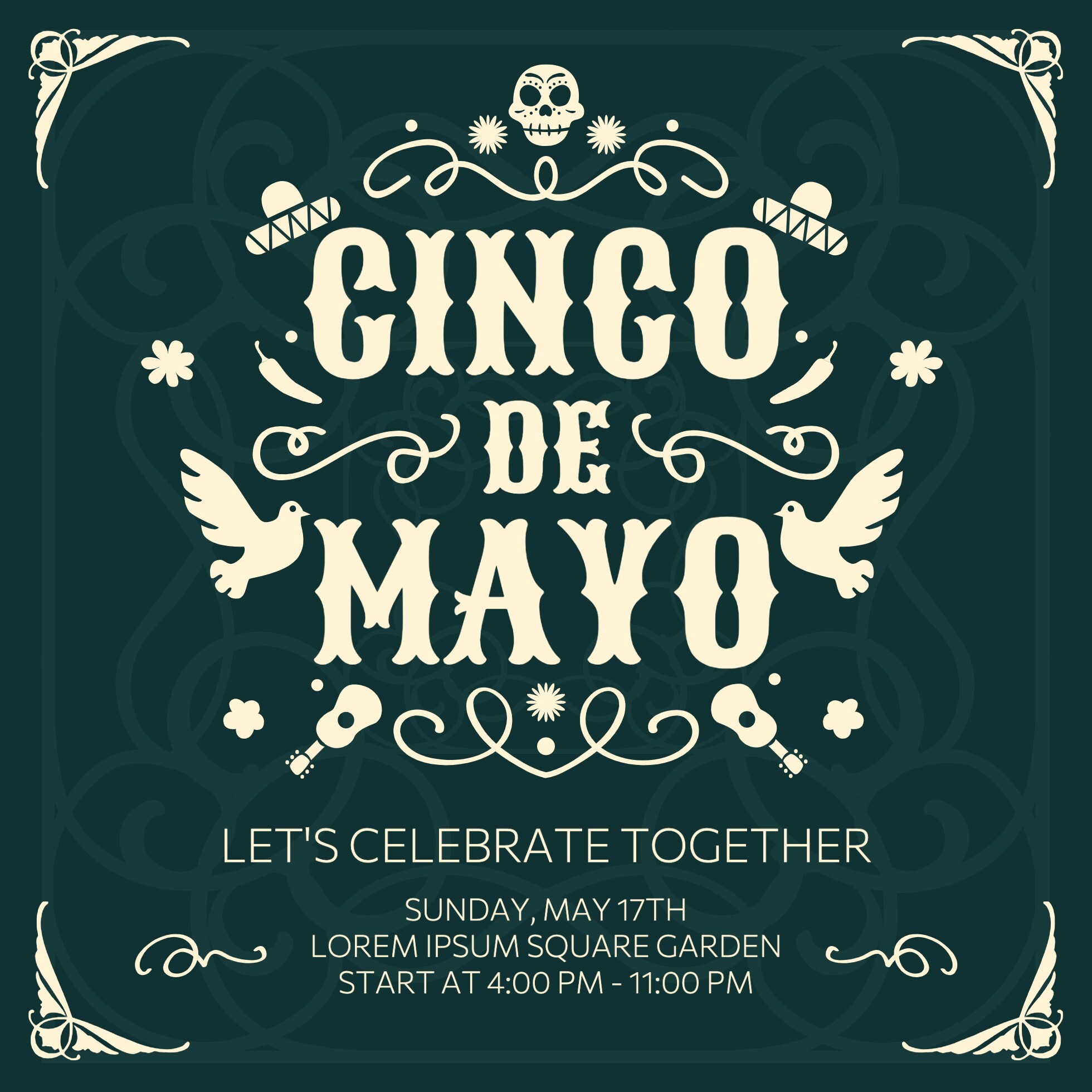 Simple Layout Cinco de Mayo Feed Post