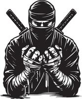 Ninja Assassin Fighter vector