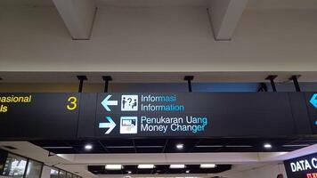 Signage at the airport to provide information photo