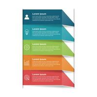 Infographic template with 5 steps, workflow, process chartWeb vector