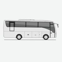 The Illustration of Mock Up Bus Mini vector