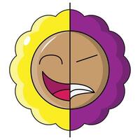 The Illustration of Good and Bad Flower vector