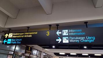 Signage at the airport to provide information photo