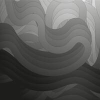 Monochrome abstract background in the form of a pattern of gray wavy lines vector