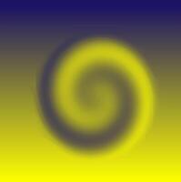 Abstract round pattern in the form of a spiral on a blue and yellow background vector