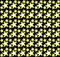 Abstract geometric texture in the form of a pattern of gold stars on a black background vector