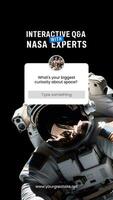 Black Simple Nasa Q&A About Space Instagram Story template