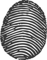 silhouette finger print circle shape black color only vector