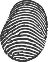 silhouette finger print black color only vector