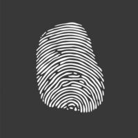 silhouette finger print square shape black color only vector