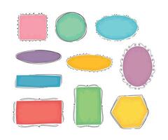 Set of Simple flat style labels stickers vector