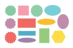 Set of Simple flat style labels stickers vector