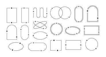 Set of Simple geometry line elements vector