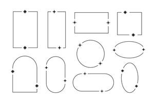 Set of Simple geometry line elements vector