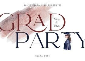 Graduation Party Invitation Card template