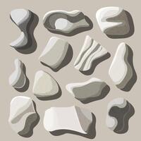 Organic abstract random shapes similar to stones for pattern design element or background design. Simple line, aesthetic line, smooth shapes. vector