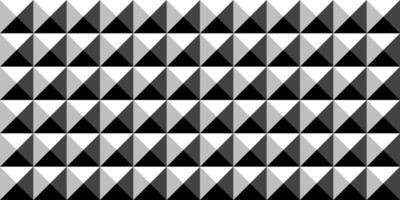 Monochrome seamless geometric cube pattern. Black and white abstract square shapes repeatable background. Decorative endless 3d geometry texture vector