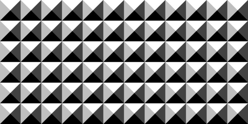 Monochrome seamless geometric cube pattern. Black and white abstract square shapes repeatable background. Decorative endless 3d geometry texture