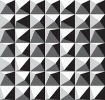 seamless creative geometric pattern. Repeatable black background. Decorative endless monochrome 3d texture vector