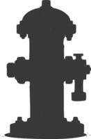fire hydrant full with engraving style black color only vector