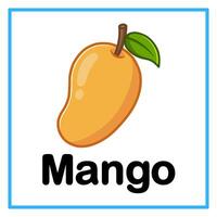 fresh mango alphabet illustration vector