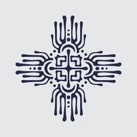 Ethnic pattern shape macrame mayan aztec traditional nature african scarf design element artprint tattoo clip art editable vector