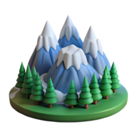 Mountain landscape graphics - plastic model png