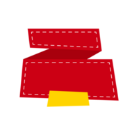 rojo bandera etiqueta para rebaja promoción diseño png