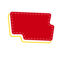 rouge bannière étiquette pour vente promotion conception png