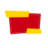 rojo bandera etiqueta para rebaja promoción diseño png