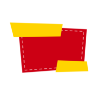 vermelho bandeira rótulo para venda promoção Projeto png