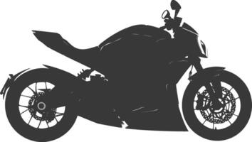 silueta eléctrico motocicleta lleno negro color solamente vector