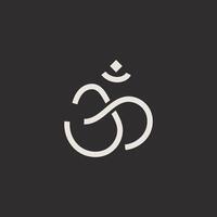 Om symbol, a prominent symbol in Hinduism, depicted in orange against a background vector