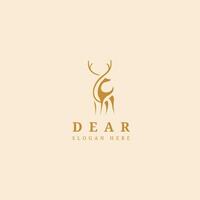 Dear logo for a luxury brand. logo template vector