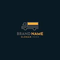 Truck Logo Design in Black and Yellow vector