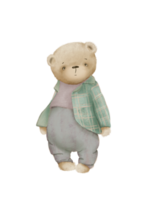 Aquarell Teddy tragen, Wald Aquarell Tier png