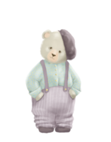 watercolor teddy bear, Woodland watercolor Animal png