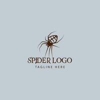 Design featuring a black spider logo , logo template vector