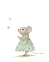 watercolor mouse, Woodland watercolor Animal png