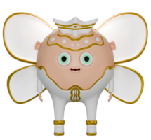 3d personaje ángel masculino asombro blanco ropa png