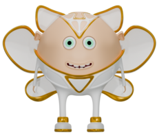 3D personage angel male happy white clothes png